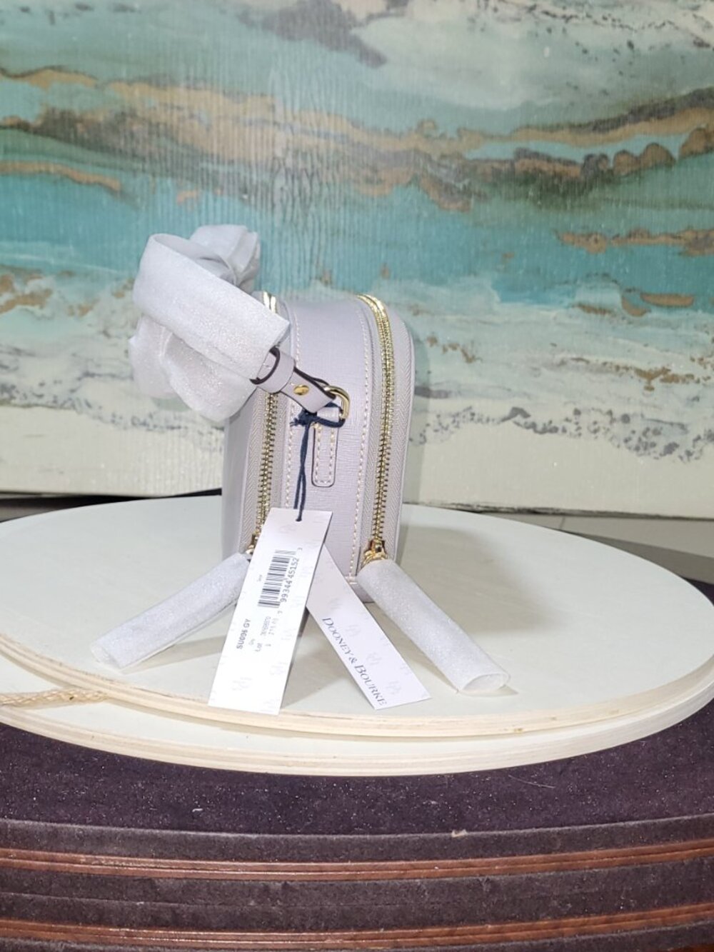 Dooney & Bourke Sawyer Crossbody -Gray Saffiano Leather Crossbody   [Item #HL15] - Picture 2 of 16